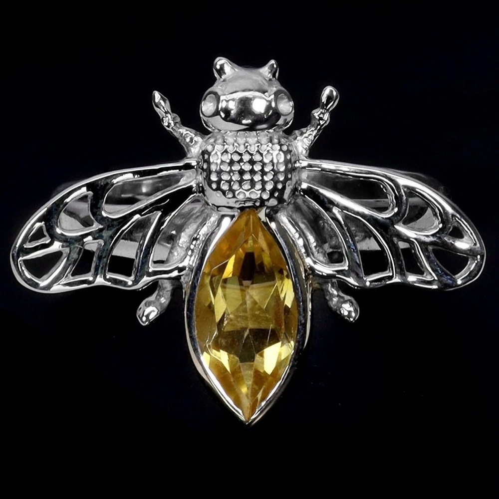 Elegant Silver and Gold Bee ring
